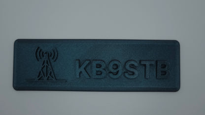 Custom Rectangle nameplate for Amateur Radio operators